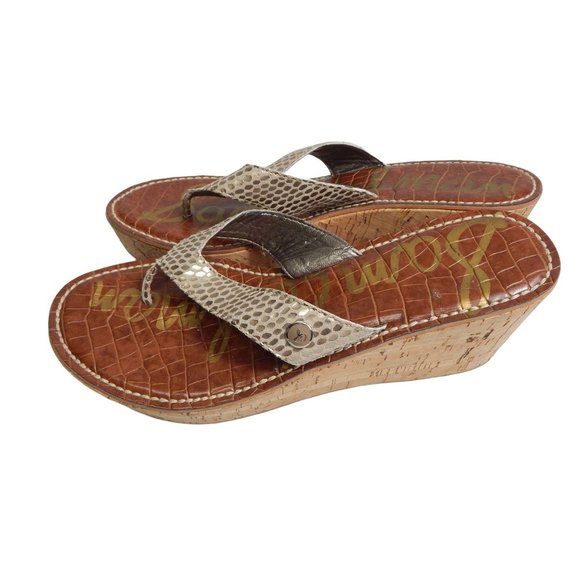 Sam Edelman Sandals Womens Size 8.5M Wedges Slip On - Picture 3 of 10